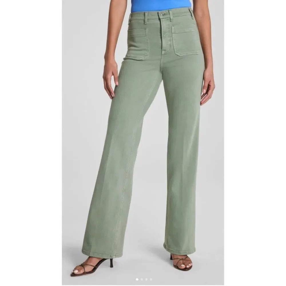 SPANX Authentic 360
Easy Flare Jeans with Patch Pockets in Sage Brush Sz 1X Tall